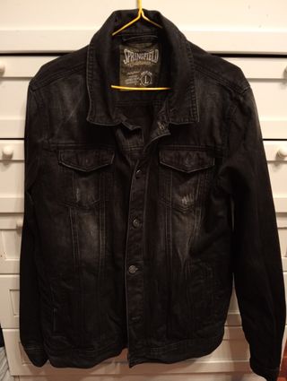Chaqueta vaquera negra Springfield Talla L