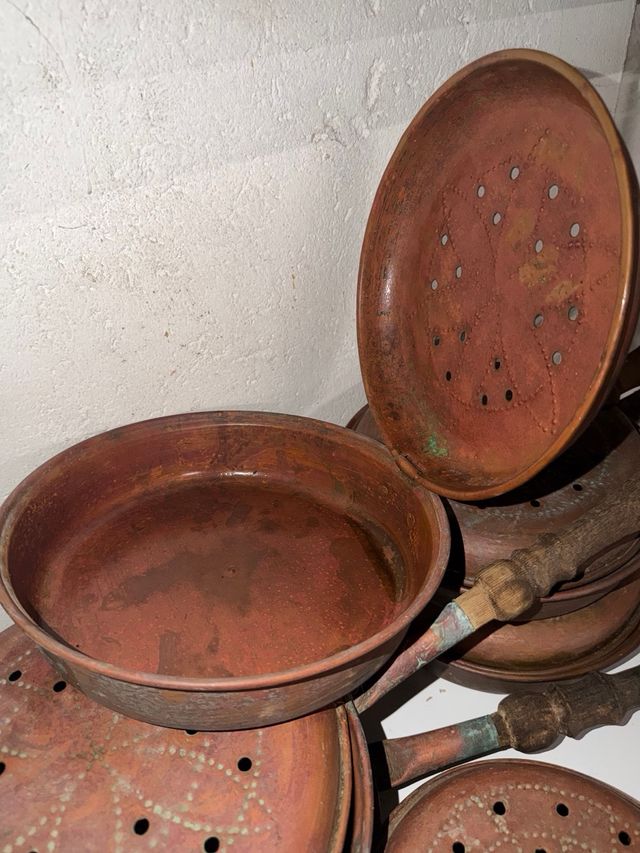 Lote 6 Calentadores Cama Antiguos Siglo XIX-XX