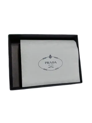 Portafoglio Prada nero originale con scatola