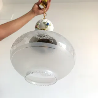 Lámpara cerámica y cristal