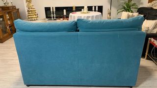 Sofá 2 plazas color agua marina