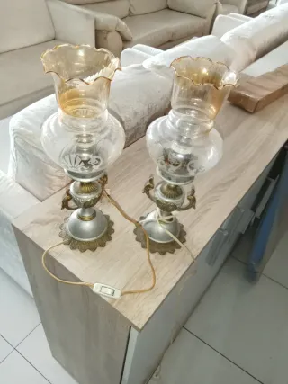 Lampade Vintage Dorate e Argentate