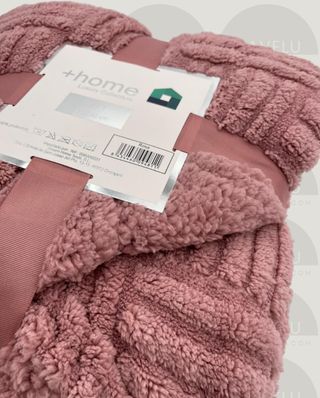 Manta keops rosa con borreguito