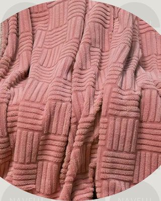 Manta keops rosa con borreguito