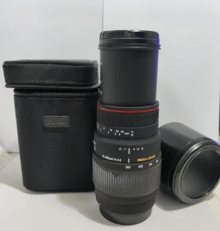 Sigma APO DG 70-300mm 1:4-5.6 Objetivo, y estuche
