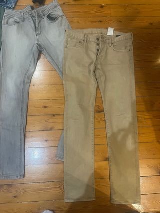 Pantalones Beige y Gris