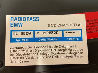 radio casset y cargador bmw e39
