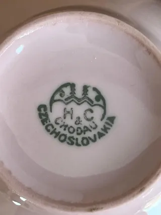 Servizio da tè rosa porcellana Cecoslovacchia
