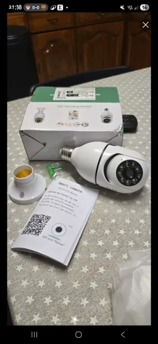 Cámara WiFi Bombilla Panorámica