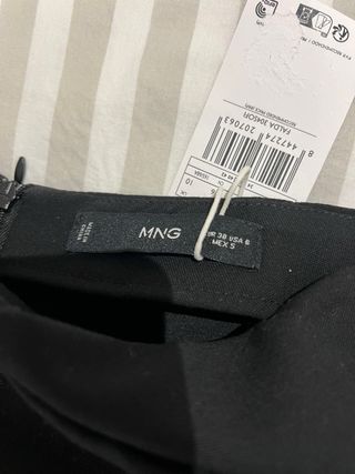 Falda Mango Talla 38 Negra