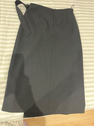 Falda Mango Talla 38 Negra