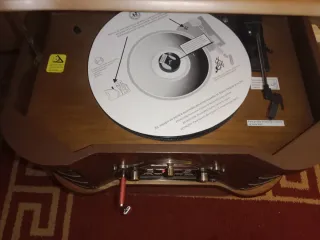 Tocadiscos Vinilo Madera USB CD Radio