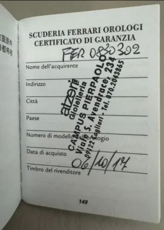 Orologio Ferrari Scuderia Nero/Giallo