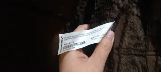 Abrigo Lefties marrón con pelo