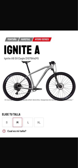 Bicicleta Ridley Ignite A9 SX Eagle Nueva, Talla M
