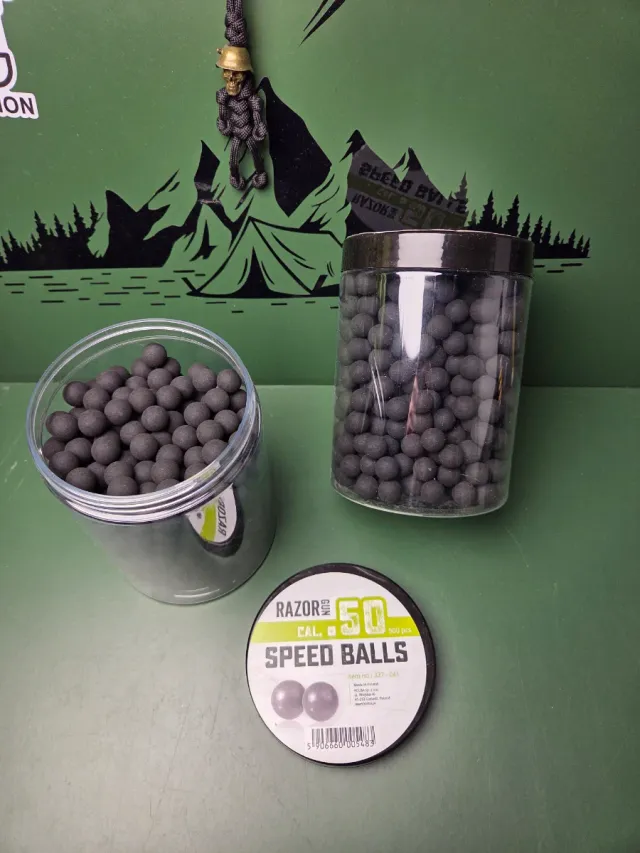 Bote 500 Bolas caucho Calibre 50