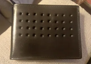 Billetera de cuero negra hombre