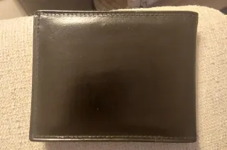 Billetera de cuero negra hombre