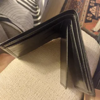 Billetera de cuero negra hombre