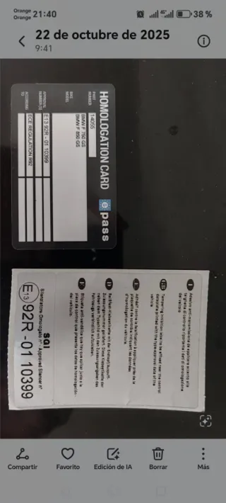 Silencioso LeoVince para BMW gs 850 f y gs 750f