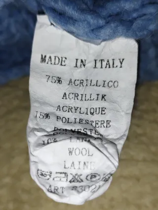 Jersey azul celeste Made in Italia Acrillico 75%
