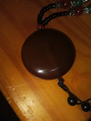 Collar de ágata marrón y multicolor