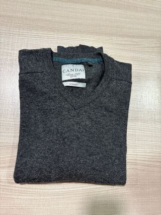 Maglione Canda Grigio Scollo a V M