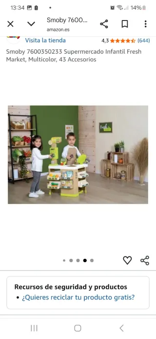 Supermercado Juguete Fresh Market Smoby