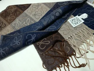 Bufanda Loewe Azul y Marrón