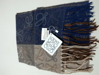 Bufanda Loewe Azul y Marrón