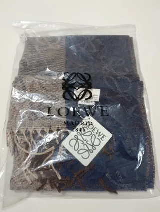 Bufanda Loewe Azul y Marrón