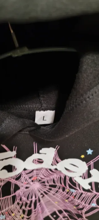 Felpa Sp5der Nera con Ragnatela