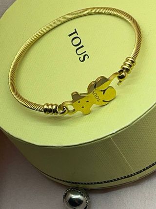 Pulsera Acero Inoxidable Corazones Oro/Plata