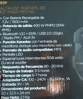 Altavoz Bluetooth SOGO Negro