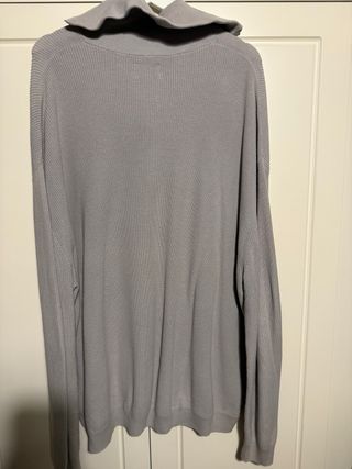Jersey ASOS gris con media cremallera