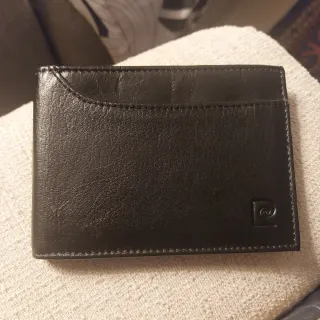 Billetera Negra Cuero Hombre