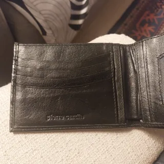 Billetera Negra Cuero Hombre