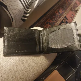 Billetera Negra Cuero Hombre