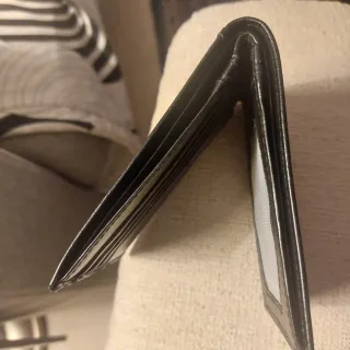 Billetera Negra Cuero Hombre