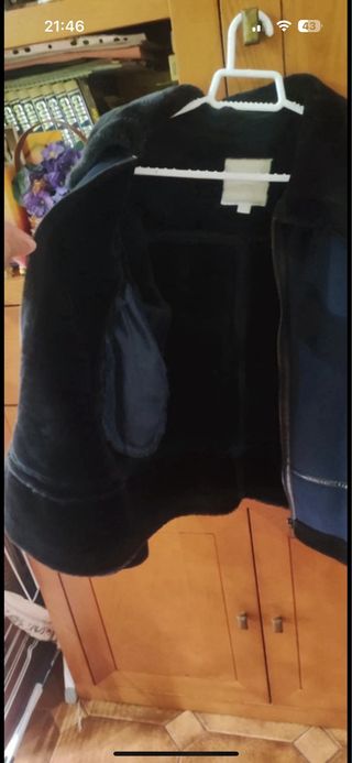 Cazadora Springfield azul forrada. Puesta una vez