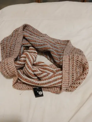 Bufanda tejida multicolor mujer