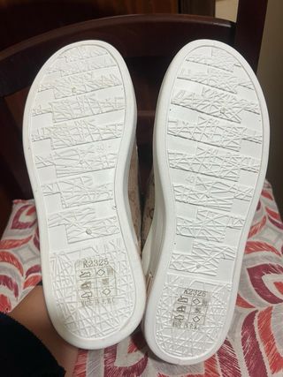 Sneakers donna beige e oro taglia 40