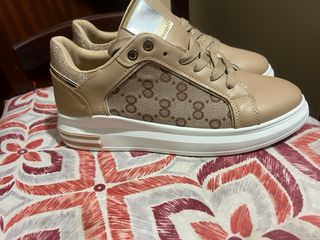 Sneakers donna beige e oro taglia 40