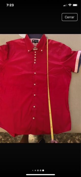 Camisa roja 7 Camicie manga corta