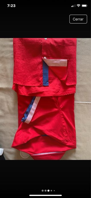 Camisa roja 7 Camicie manga corta