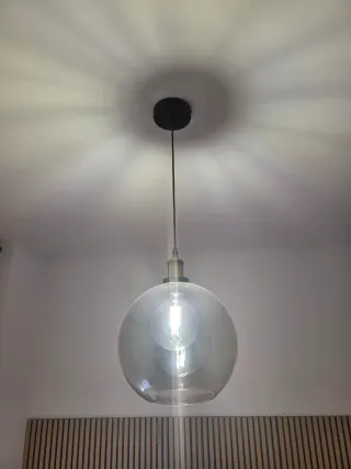 Lámpara de techo colgante cristal y metal