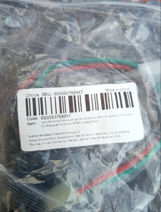 Bombín Arranque Quad ATV con Llaves