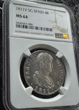 1811V SG España 4 Reales NGC MS 64
