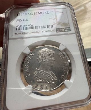 1811V SG España 4 Reales NGC MS 64