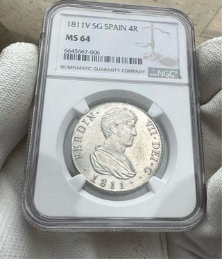 1811V SG España 4 Reales NGC MS 64